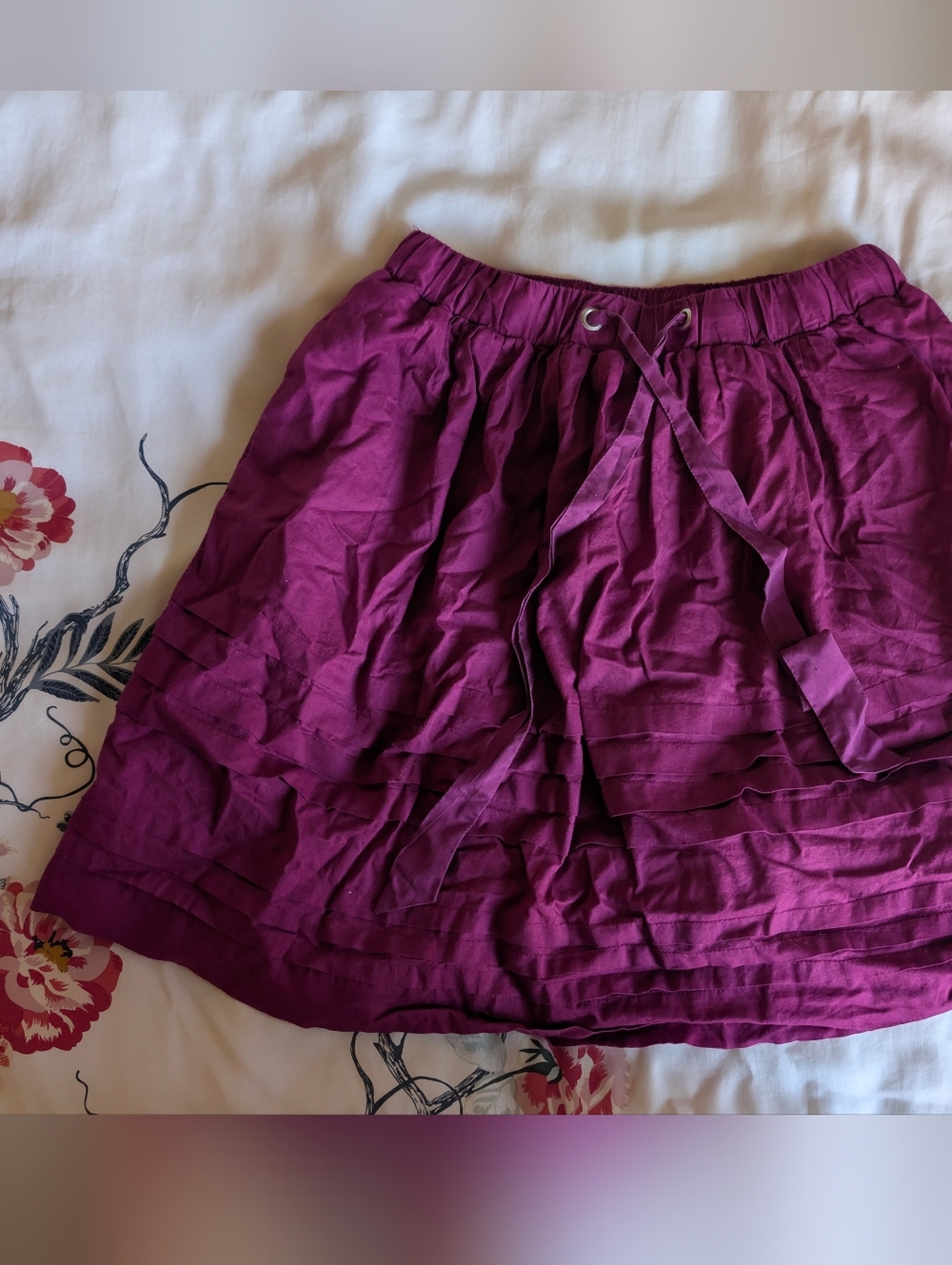 Odille Pleated Magenta Circle Skirt